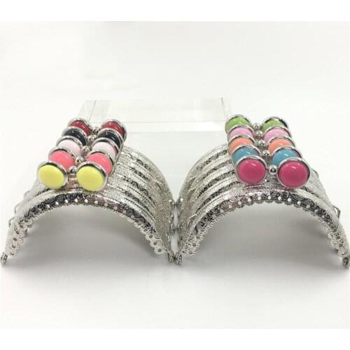 10pcs 8.5cm Silver Lollipop Head Metal Frame for Coin Purse Handbag Bag DIY