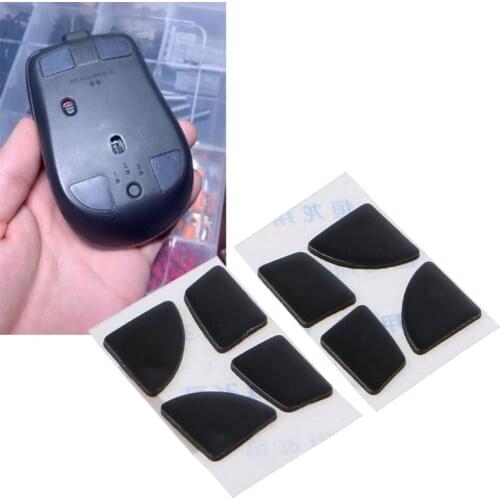 24BB 2Sets Mouse Skates Replacement Glide Feet Pads Black Mouse Feet Sticker for logitech MX Anywhere 2S Mouse