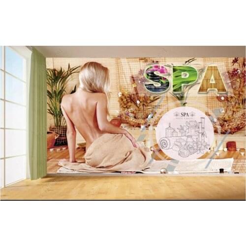 Custom mural 3d photo wallpaper Essential oil spa health health beauty club home decor living room wallpaper for walls 3 d