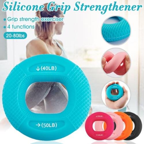 5 Colors Hand Grips Fitness Ring Strengthener Gripper Body Building Training Home Gym Exerciser Muscle Relax Finger Expander