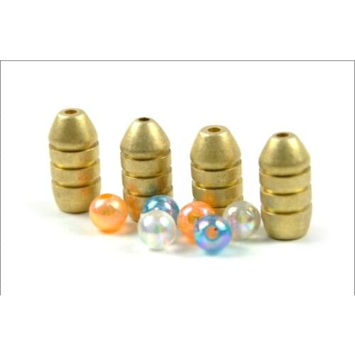 Free Shipping golden thread copper bullet fishing accessory ring beads fishing sinker plumb 7g 9pcs