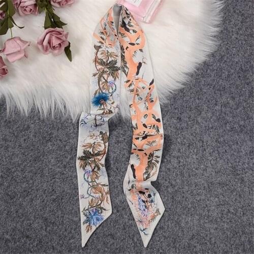 Life Tree Brand Silk Scarf Women Scarf Bag Skinny Scarves New Design Wrist Towel Foulard Neckerchief Headband For Ladies