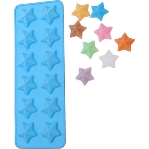 Brand New Star Shaped Chocolate Mould Cake Tools Candy Mold Silicone Bakeware Cupcake Cake Topper D635