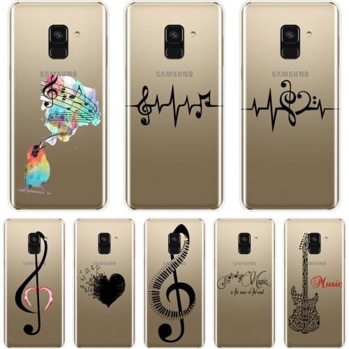 Case For Samsung Galaxy A5 A7 2018 A6 A8 Plus Music Note Bird Silicone Soft Back Cover For Samsung A3 A5 A7 2016 2017 Phone Case