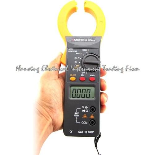 Fast arrival Victor Digital Clamp Multimeters Auto Range Capacitance 1000V 1000A Clamp Meter Ammeter Voltmeter VC6056B