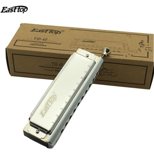 Wholesale Harmonica Easttop 10 Holes Chromatic Harp Key of C gaita music instrument accordion mundharmonika mouth organ