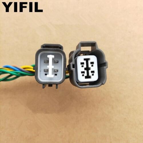 2/4/10set/lot 4 Pin/Way Female Male Oxygen O2 Sensor Plug Connector With Wire Cable Pigtail For Honda Accord 6189-0132 6181-0073