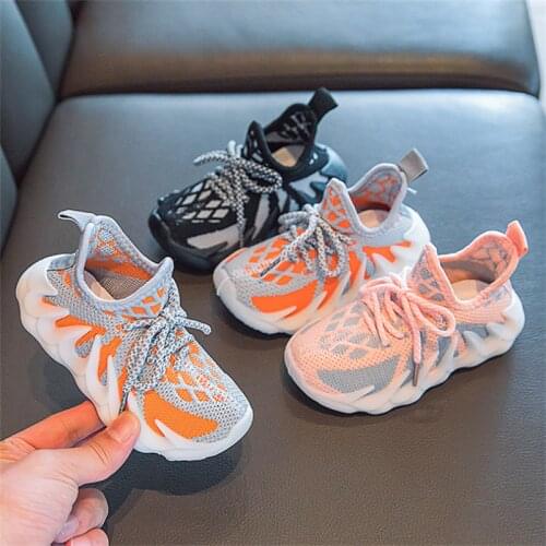 2021 Autumn Children Shoes Boys Girls Sport Shoes Fashion Breathable Baby Shoes Soft Bottom Non-Slip Casual Kids Sneakers 21-38