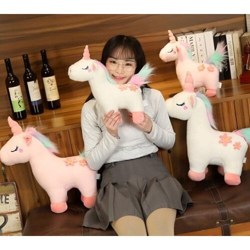 New lovely Home decoration 35/50cm unicorn lifelike favorite Soothing doll soft Pillow good quality toy birthday gift for friend
