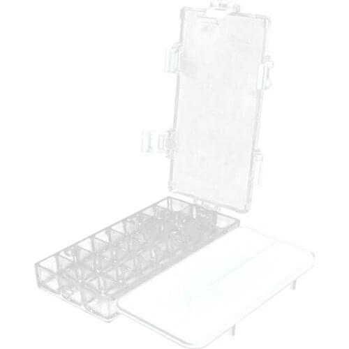 Melmac 24 Compartments Paint Palette Box Folding Paint Tray Watercolor Painting Pallet for Painters Students