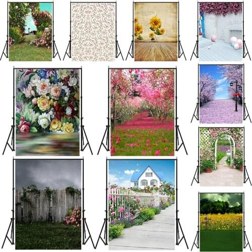 Minimoto 5x7 feet non-woven base acrylic spray painting flowers wedding theme photography background cloth photo cloth