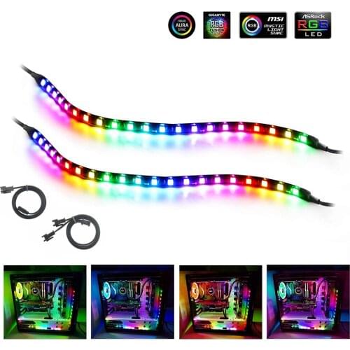 Addressable WS2812b LED Strip light for PC ASUS Aura SYNC MSI Mystic Light SYNC GIGABYTE RGB Fusion 5V 3Pin Header Motherboard