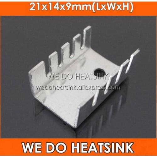 WE DO HEATSINK 20pcs 21x14x9mm Small Heatsink Stamping Aluminum Heat Sink For TO-220/TO220