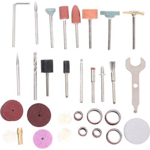 Electric Grinding Head Grinder Accessories Set Grinding Polishing Rotary Tool Kits Electric Grinding Head 40 PCS