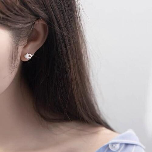 Stainless steel piggy hollow heart-shaped earrings, skinny pig earrings, pig earrings, animal earrings as gifts for her