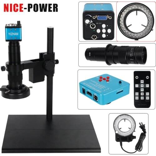 New 38MP 2K HDMI USB Industrial Electronic Digital 130x Video Microscope Camera Set Fo Phone PCB SMD CPU Soldering Watch Repair