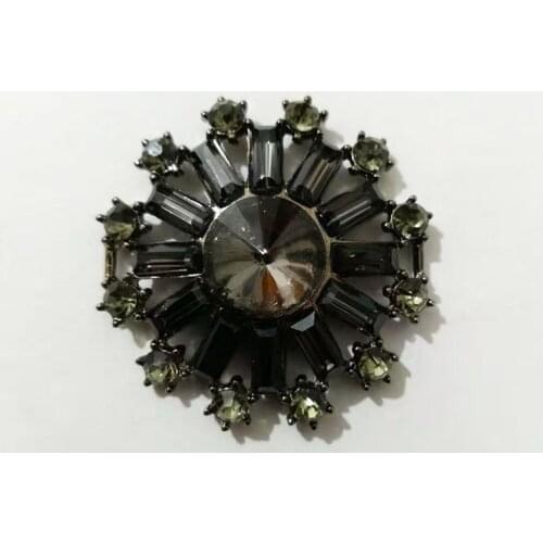 Wholesale 20pcs/lot 35mm Sew on Flatback Button Crystal Rhinestone Button for wedding hair decoration Accessories LSRB093