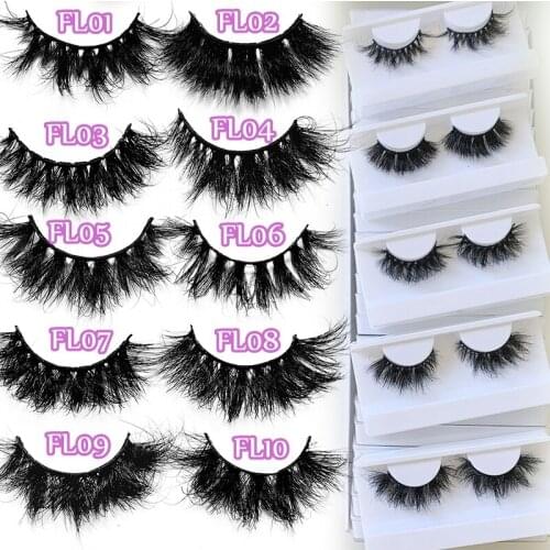 Rainsin Mix 10/30/50Pair Wholesale Short Wispy Mink Eyelashes Fluffy Real Mink Hair Natural Eyelashes Bulk 20-22mm Handmade Lash