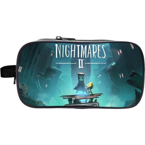 Game Little Nightmares Cartoon Pencil Bags Make Up Case For Women Kids School Supplies Stationery Boys Kids Bookbag