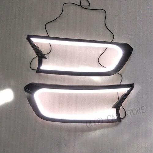 CITYCARAUTO fit for 2015-2019 Ranger Black color red letter front lamp coer led Head light cover accessory for ranger accessori