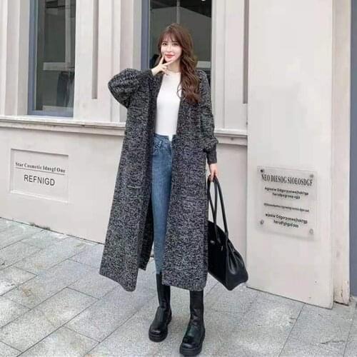 Casual Long Cardigan Jacket Knitwear Female Loose Sweater Coat Autumn Winter Elegant Knitted Outerwear Lady Tide Sweaters Jacket