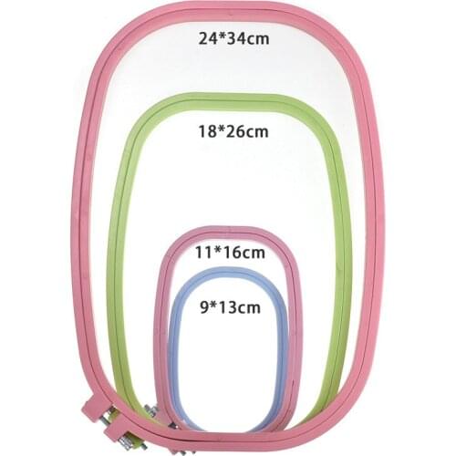 Adjustable Square Shape Plastic Frame Cross Stitch Embroidery Hoop Sewing Tools Accessories DIY Cross Stitch Needle Arts Craft