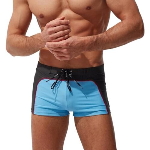 Sexy Men Swimming Trunks Low Rise Swimwear Sport Beach Surfing Board Boxer Shorts Male Nylon Quick Dry Gay Bathing Swimsuits