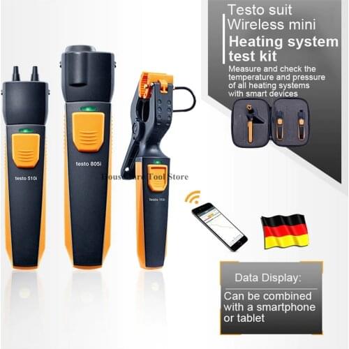 Testo 0563 0004 Smart Probes Heating Set With Smartphone Operation Measure Temperature Pressure Gas Flow 510i 805i 115i NEW