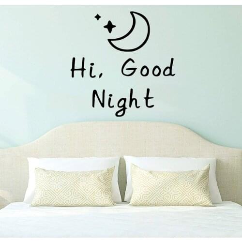 Modern hi good night Wall Sticker Art Wallpaper Decor For Baby Kids Rooms Decor Waterproof Wall Art Decal