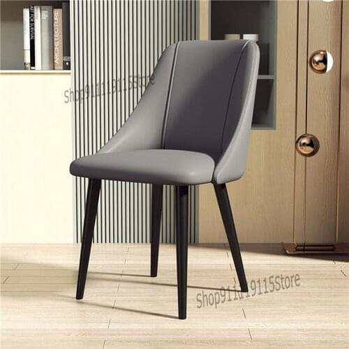 Modern Simple Dining Chair Family Dining Chair European Light Luxury Single Back Leisure Desk Chair Bedroom Make-up Chair