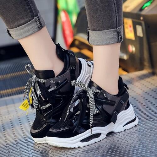 Sports Women Running Shoes Plat Shoes Woman Chunky Sneakers Ladies Colorful Trainers White Chaussure Femme ST421