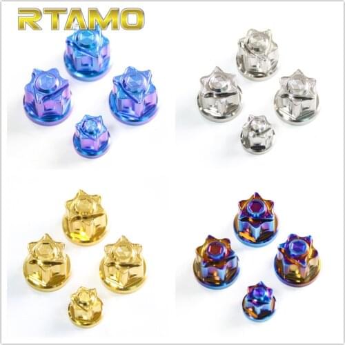 Titanium Nuts M8 M10x1.25 M12x1.25 M14x1.5 Nut Screws Ti Bolt s for Motorcycle Bicycle Bike Parts