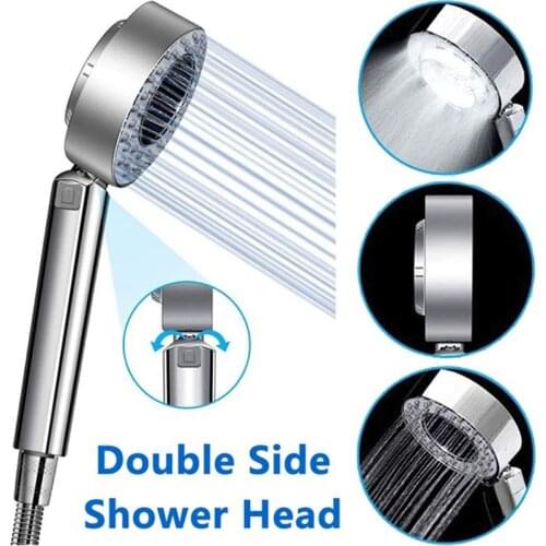 Zhang Ji Double-sided Handheld Showerhead Rain and Spray Mode Detachable Shower Sprayer Nozzle with Container for Shower Gel