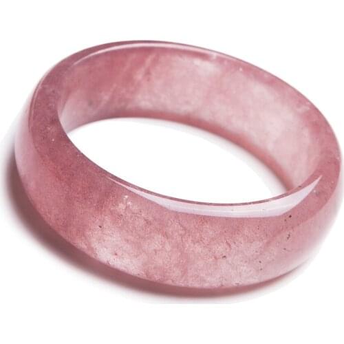 Genuine Natural Strawberry Quartz Inner Diameter 55mm Fashion Women Lady Charm Crystal Bangles Drop Shipping Trendy Crystal