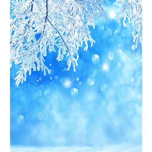 Gold Christmas Tree Photography Background Backdrop 3x5 White Snow Photo Backdrop for Family Photo Booth Camera Fotografia