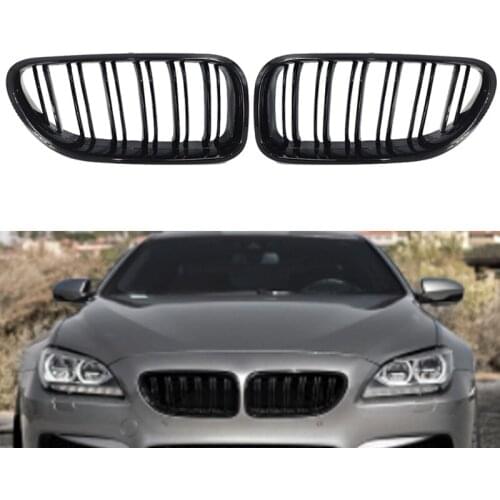 1pair Front Gloss black or matte black Sport Kidney Racing Grille Grill For BMW M6 640i 650i F06 F12 F13 2012 - 2017
