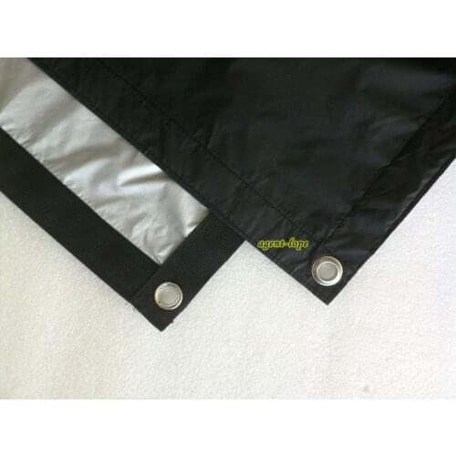 2.4x2.4m 8'x8' 8x8 Black & Grey double-face Canvas Cloth light black out reflect Butterfly Reflector Fabrics