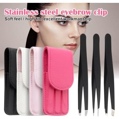 3Pcs Portable Eyebrow Tweezer Eyebrow Trimmer Shaper Stainless Steel Facial Hair Remover Puller Slanted Tip Makeup Beauty Tools