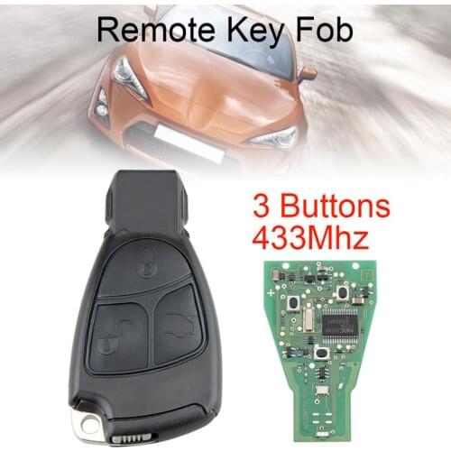 433Mhz 3 Buttons Smart Remote Car key Fob Fit for Mercedes Benz B/C/E/ML/S/CLK/CL