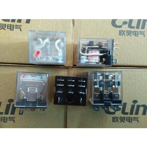 Brand new original authentic C-Lin HHC68A-3Z JQX-13F/3Z LY3 HH63P YJ3N Relay AC220V
