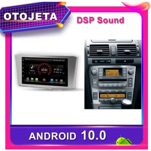 Frame android 10.0 dvd player car radio for Toyota Avensis 2007 Car GPS Navigation bluetooth stereo multimedia DVR tape recorder