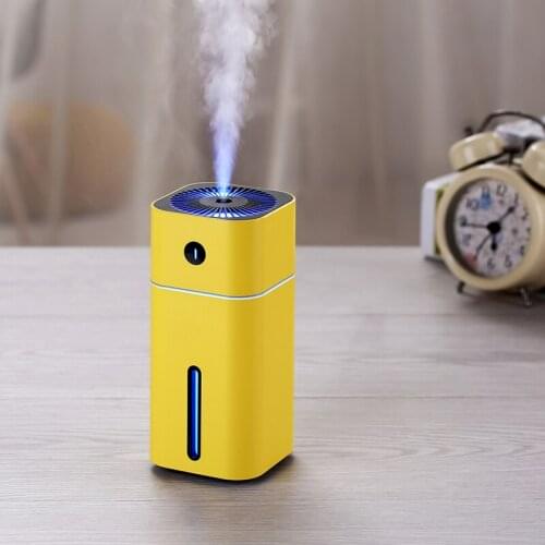 Car Air Freshener Essential Oil Diffuser Mini Ultrasonic Square D Humidifier Air Purifier Night Light USB Car Diffuser