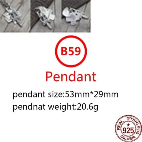 B59 925 sterling silver pendant retro personality cross holy sword wild pendant punk hip-hop style gift for friends 2020 new hot
