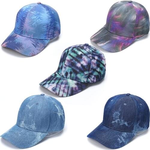 New Fashion Tie-Dye Baseball Cap Spring Men Women Trend Lovers Colorful Hat Outdoor Adjustable Sun Graffiti Hats