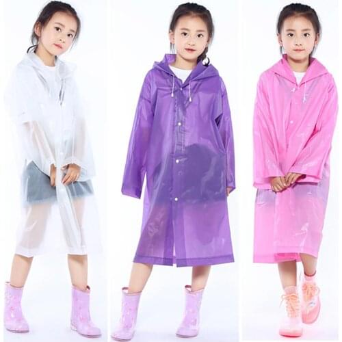 One-piece Raincoat Boys And Girls Children Raincoat Kids Impermeable Cover Poncho Rainwear Waterproof Hooded Capa Poncho