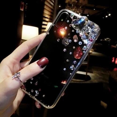 LaMaDiaa Phone Case For HuaweiP9 P10 P20 P30 P40 PLUS Lite Mate 10 20 Lite Pro Phone Case Women Crystal Soft Rhinestone Cover