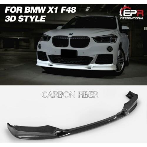 FRP Front Lip For BMW X1 F48 2015+ 3D Style Glass/Carbon Fiber Front Lip Body Kit Trim Tuning For BMW X1 F48 Racing Part