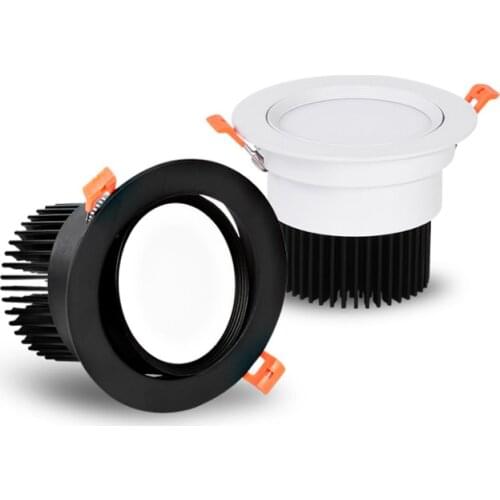 Round Dimmable Recessed COB Downlights 3W 5W 7W 9W 12W 15W 18W LED Ceiling Spot Lights AC85~265V LED Lamp Indoor Lighting