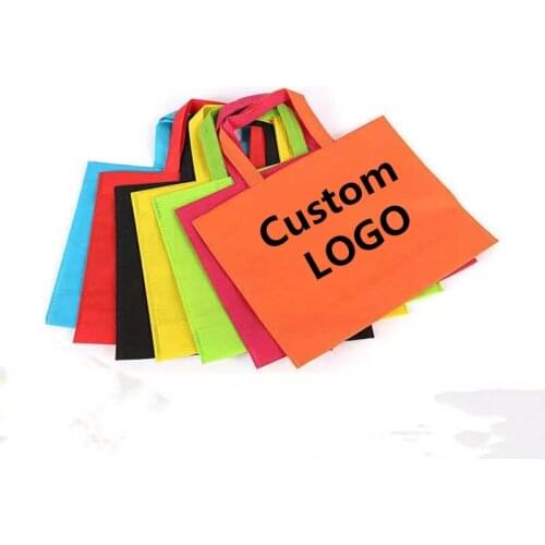 Multi Color Non Woven Handbag Customized Shopping Bag Recyclable Custom-Made Logo