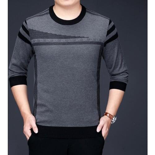 Mens Sweaters Mens Winter O-neck Knitted Sweater Men Casual Cashmere Knit Sweater Pullovers Patchwork Warm Knitting Jumper Male